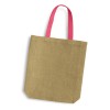 Pink Coloured Handle Jute Totes